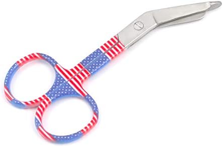 Lister bandagem tesoura enfermeira tesouras com o padrão de bandeira dos EUA 3.5