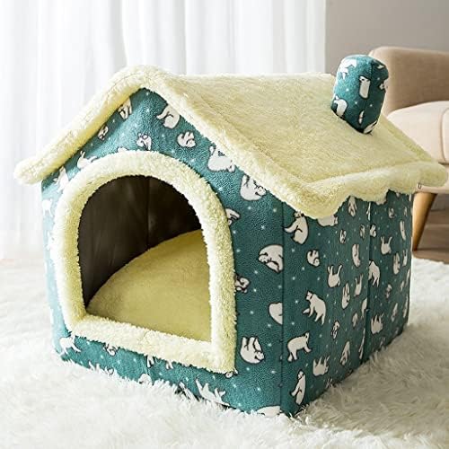 N/A Soft Cat Bed House Dog Cat Casa de inverno Removável Cushion fechado tenda de estimação para gatinhos suprimentos de