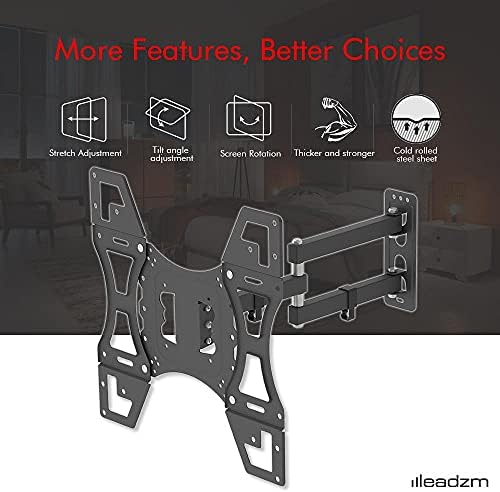 Monitor inteligente de aço inoxidável Stand para a maioria das TVs curvas planas de 26 a 5 cm, titulares de parede de TV para a parede