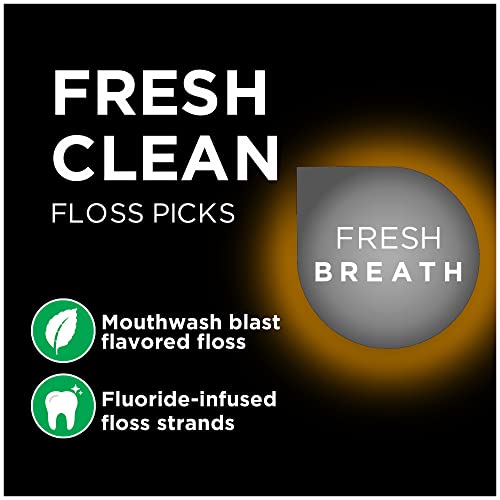 Picks de fio dental limpo dentek fresco, para dentes apertados extra, 75 contagem, 3 pacote