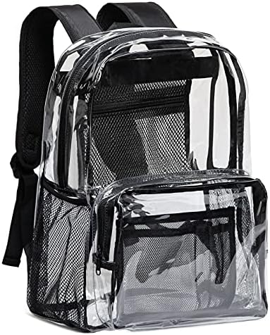 Vorspack Backpack Clear Mochila PVC pesada PVC Mochila com cinta reforçada para o local de trabalho da faculdade