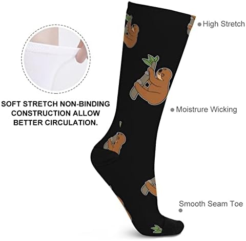 WeedKeycat Cute pendurar meias de tripulação de preguiça de novidades engraçadas de impressão engraçada espessura