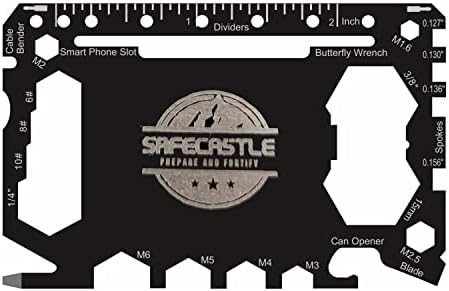 Garrafa de kit multitool SafeCastle Toolkit ou lata de carteira de tamanho de cartão de abridor Conjunto de carteira de gadgets 46