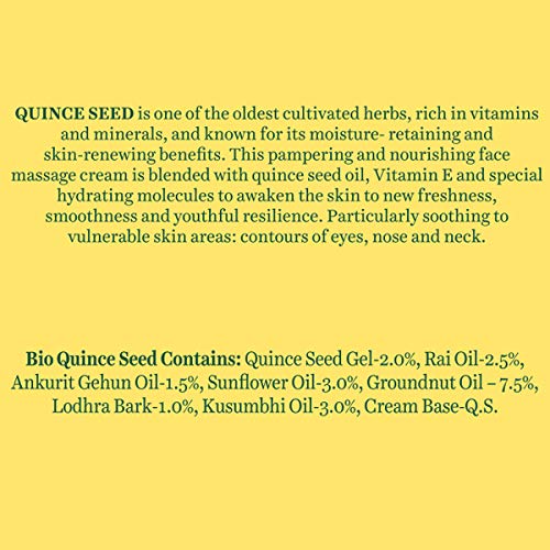 Biotique Quince Seed Nourish Face Massage Cream 50 gm /1,69 oz i Normal a seco Pele