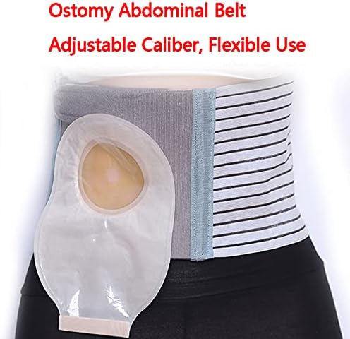 Ostomia portátil Cinturão abdominal Brilho ajustável DIA 6-8 cm Acessórios para cuidados com estoma 2pcs Beltos elásticos de ostomia fixa Sacos de assistência com fita mágica 22.6.28