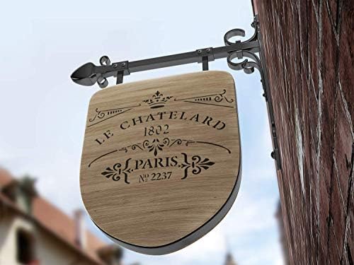 Le Chatelard Paris Stencils para artesanato reutilizável - Melhor grande estêncil francês Vinil para pintar em madeira, tela, parede - Multipack White