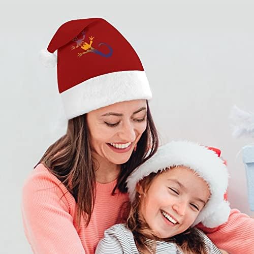 Tattoo Gecko Plexh Christmas Hat de chapéu travesso e bom Papai Noel com borda de pelúcia e decoração de natal de conforto