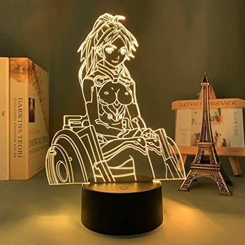 Grande Coroa de Coroa Inori Yuzuriha Lâmpada 3D para Quarto Decorativo Night Light Birthday Presente Mesa Led Light Anime