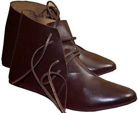 AllBestStuff Medieval Leather Shoes Tornozelo Boot Renascença