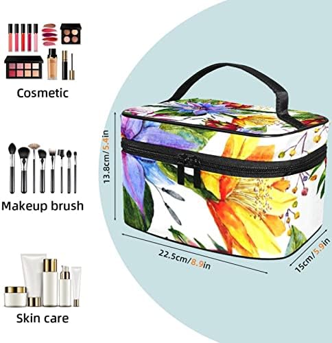 Bolsa de higiene pessoal, bolsa de cosméticos de maquiagem para homens, floral tropical floral floral