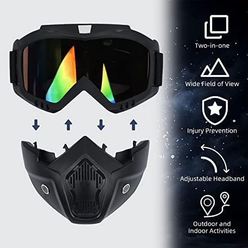 FXT Works Mask, máscara de face completa protetora com óculos para CS, cosplay, festa, jogo de tiro e ciclismo
