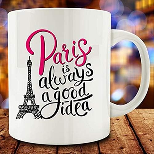 Paris é sempre uma boa ideia presente de caneca de café, presente de caneca viajando para mulheres presente de viagem France presente