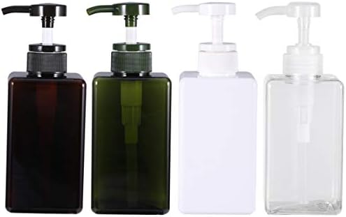 Tendycoco 4pcs contêiner reabastecível horearnetries garrafas de cor de armazenamento de armazenamento transparente sabonete