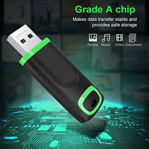 VANSUNY 128 GB USB 3.1 Flash Drive - 350MB/S, super velocidade Estado sólido Usb Drive USB3.1 Gen 2 Drive de polegar USB Memory Stick Drive Pendrive Pendrive