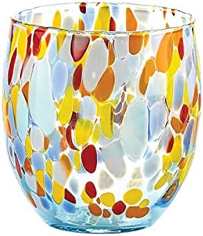 Confetti de vidro de Gage Murano - Copas de vidro de arte veneziana - azul