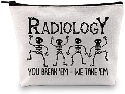 Xyanfa Radiology Tech Gifts Radiologist Cosmetic Bag X Ray Tech Graduation Gifts Obrigado presente você quebra eles, nós o levamos