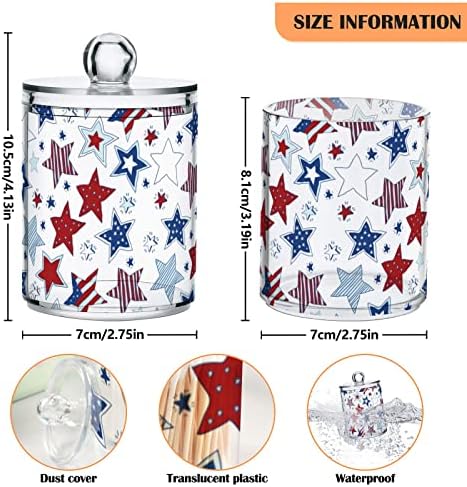 Estrelas vintage estreladas cotocolador recipientes de banheiro frascos com tampas conjuntos de algodão barra de algodão jarra