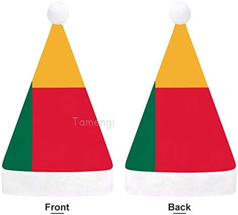 Chapéu de Papai Noel de Natal, bandeira de chapéu de férias de Natal Benin para adultos, Unisex Comfort Christmas Hats for