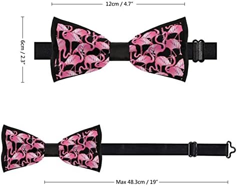 Weedkeycat fofo flamingo de gravata engraçada com gravata pré-amarrada laço formal laço