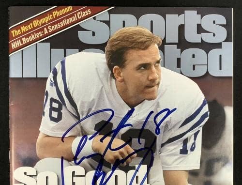 Peyton Manning assinou a Sports Illustrated 22/11/99 Nenhuma etiqueta Colts Auto Hof JSA - Revistas Autografadas da NFL