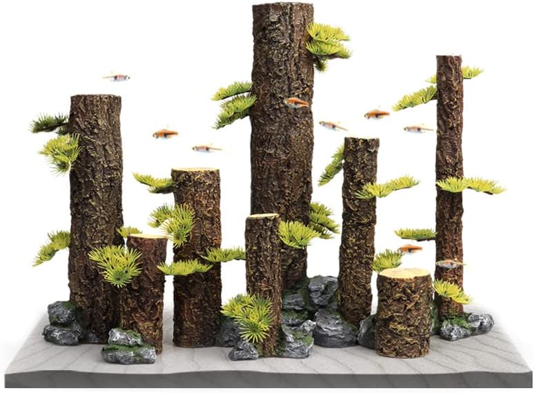 Batrc syxysm simulação árvore tronco de madeira afundando madeira decorações de tanques de peixes plantas aquáticas para floresta tropical Acessórios para aquários florestais