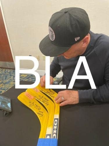 Darius Kasparaitis Pittsburgh Penguins assinado Stick Auto Hockey Stick JSA Coa Lindros - Sticks NHL autografados