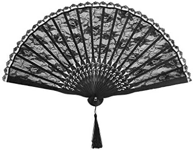 SDFGH Black Hand Fan para festa de casamento Favor Fantas