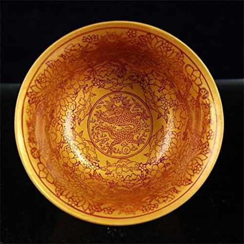 Xlxzt 2pc característica requintada dragão auspicioso e flores Designs de longevidade tigela de porcelana tigela