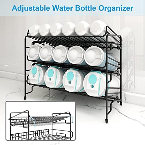 Mefirt de três camadas Organizador de garrafas de água O refrigerante pode rack para despensa de armário e um organizador