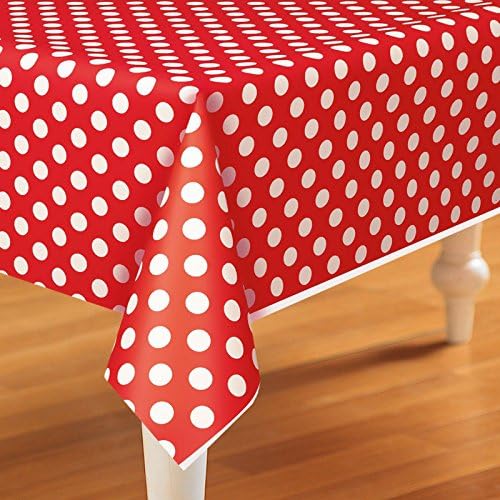 Tampa de mesa de plástico retangular exclusiva, 54 x 108, Ruby Red