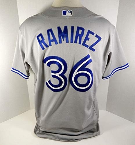 2017 Toronto Blue Jays Carlos Ramirez 36 Game usado Jersey Gray - Jerseys MLB usada