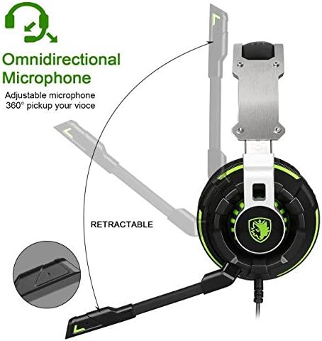 Sades SA933 3,5 mm e USB 7.1 Virtual Surround Wired Gaming Multi-plataform sobre fones de ouvido com fones de ouvido com