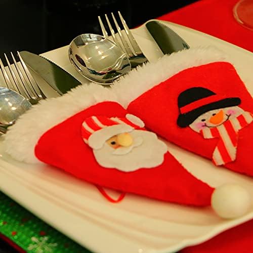 Calhe de chapéu de boneco de natal Conjunto de talheres de Natal Conjunto de decoração de Natal Cadeiras de eventos em massa