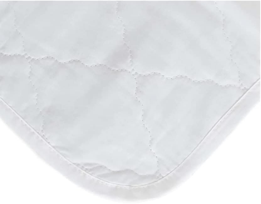Padtão de colchão plano à prova d'água por Quickzip - algodão branco - luxuosamente macio! Combina perfeitamente com lençóis zip-on de berço Quickzip