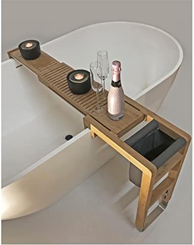 Xjjzs estilo nórdico Multifuncional banheira banheira banheira de banheira Rack de armazenamento retrátil (cor: a, tamanho