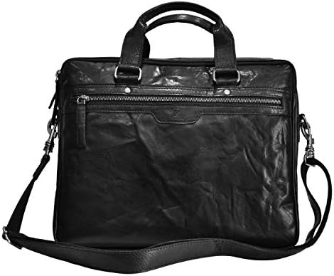 Couros genuínos de Zinda 13 ”Bolsa de saco de bolsa de laptop bolsa de ombro de negócios