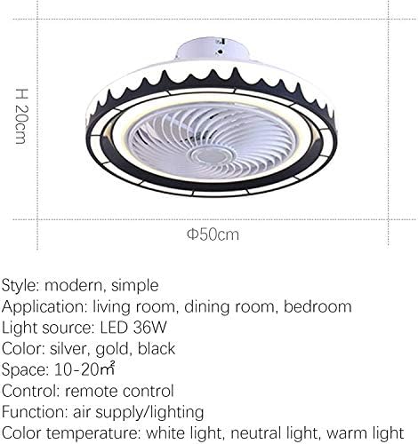 Ventilador de teto de ventilador nzdy ventilador de teto com iluminação LED e controle remoto de 3 velocidades de 3 velocidades