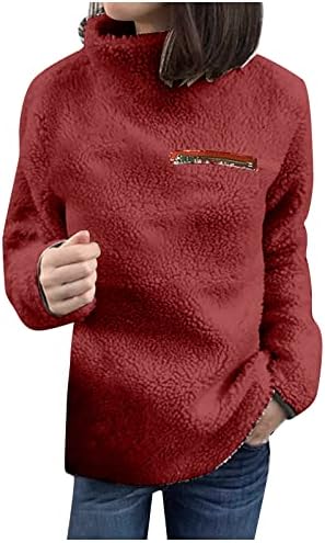 Camisolas femininas Moda Moda Casual Zipper High Neck Blouse Warm Cable Sweater