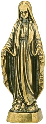 Estátua do personagem de Clinmday, Virgin Mary Figure, Fatueta de estátua de Nossa Senhora de Fátima para Caso de Bronze Home