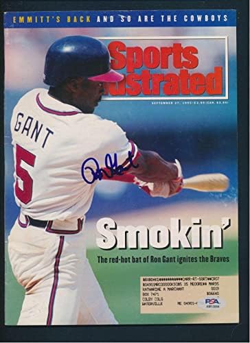 Ron Gant assinado Sports Illustrated Autograph PSA/DNA AM13094 - Revistas MLB autografadas