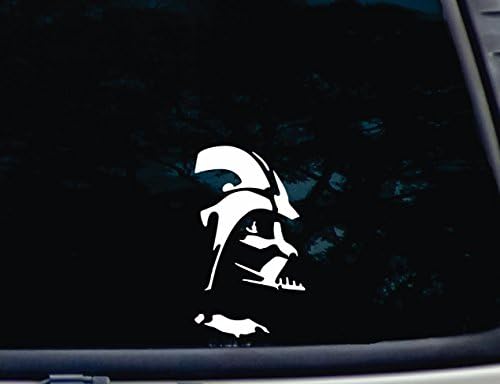 Darth Vader - 3 3/4 x 6 1/2 Decalque de vinil corte de vinil para janelas, carros, caminhões, caixas de ferramentas, laptops