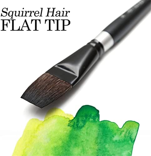 Cabelo de pincel para esquilo aquarela plana de pintura de tinta de pintura de arte pintura de arte para pincéis profissionais de