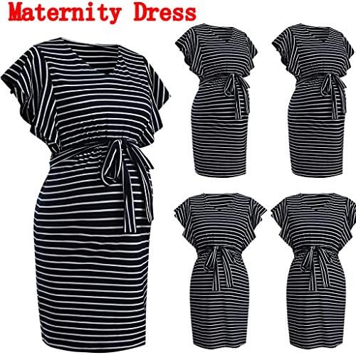 Vestido de maternidade feminino, vestido de travamento grávida para mulheres vestido de manga curta de verão vestido de maternidade
