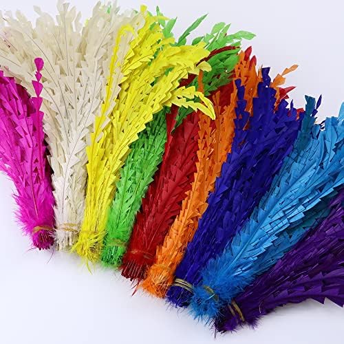 Zamihalaa - 50pcs/lote de galo chique penas de cauda Padrão irregular de 25-30cm Festa de casamentos decoração artesanato de decoração Plume