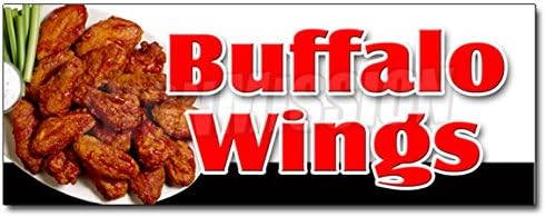 48 Buffalo Wings Decalter Adesivo Hot Wings Picante Molho de asas de asso Filigado