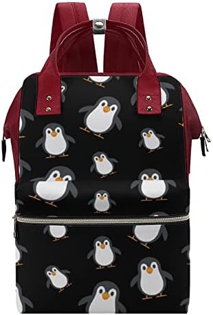 Bolsa de fraldas estampada de pinguim Bolsa de folga de fraldas Bolsas de viagem à prova d'água para mamãe e papai