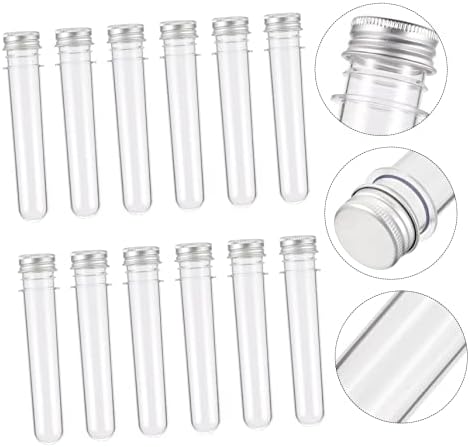 SOLustre 12pcs Candy Storage Bottle Glass Recipadores de vidro de vidro Limpo recipiente transparente de recipiente com banheira