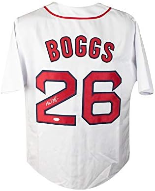 Wade Boggs autografou Boston Red Sox Custom Baseball Jersey - JSA COA