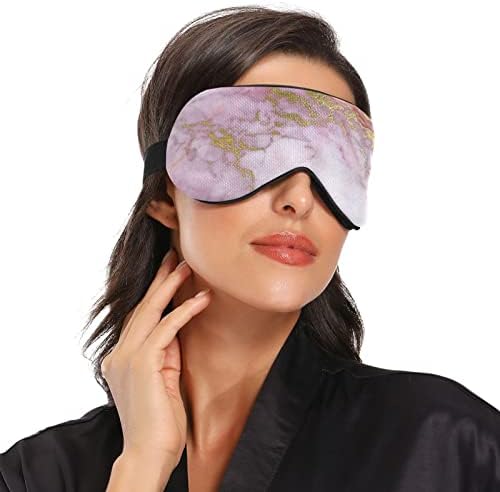 Máscara para o olho do sono unissex Hipster-Pink-Cold-Marble Máscara de dormir confortável