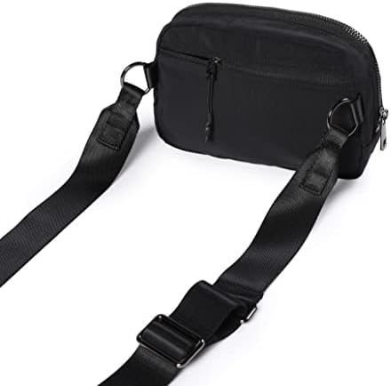 Bolsa de crossbody Ododos com cinta ajustável pequena bolsa de ombro para treino correndo viajando para caminhadas, preto